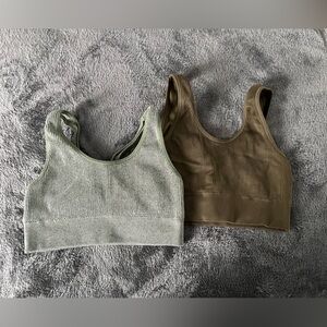 Aerie women’s sport tanks  - Olive and sage  size small